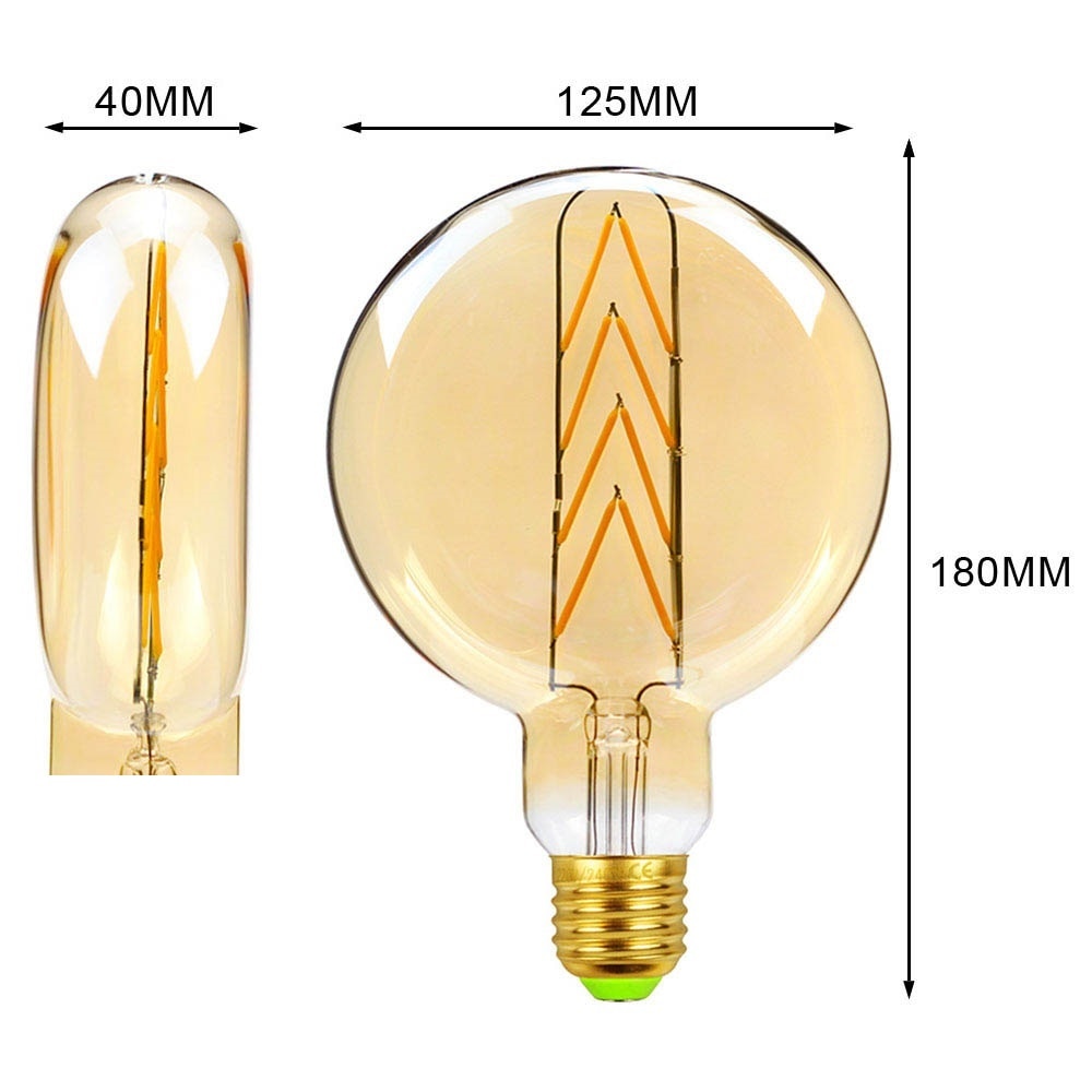 Ampoule Vintage E27 LED 4W 220V blanc chaud Bulb Retro