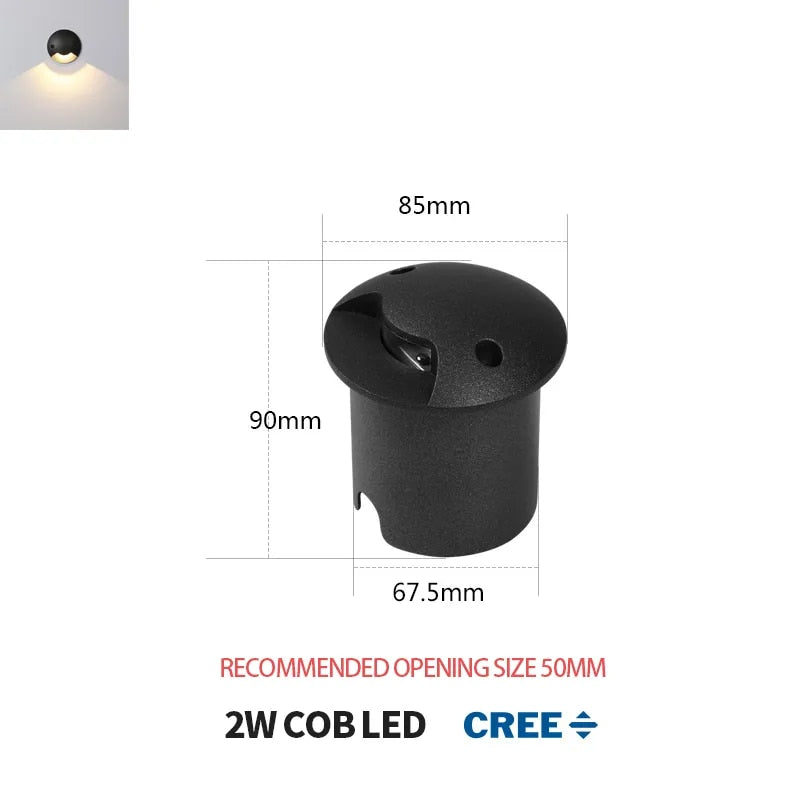 Lampe d'extérieure encastrable au sol en aluminium étanche IP67 et antirouille WLE01