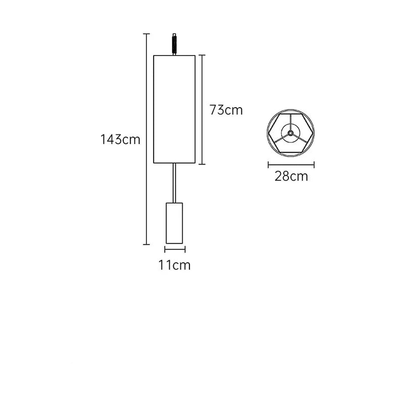 Lámpara de pie de diseño con pantalla de tela plisada MAZAKI 