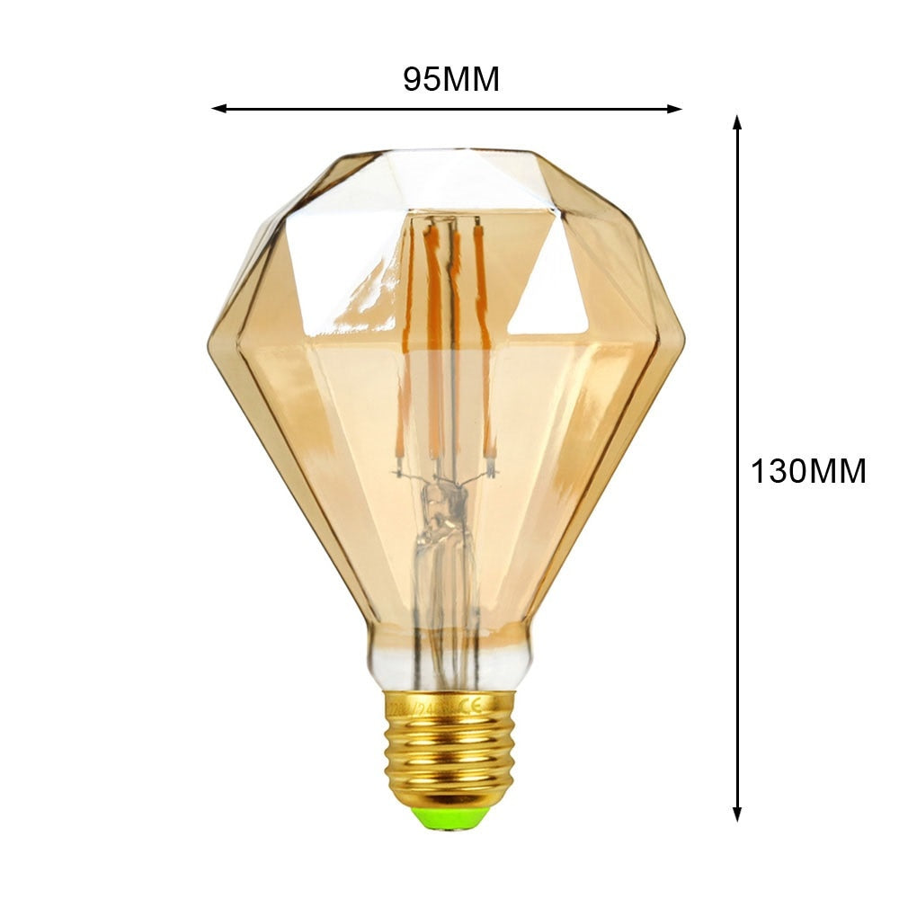 Ampoule Vintage E27 LED 4W 220V blanc chaud Bulb Retro