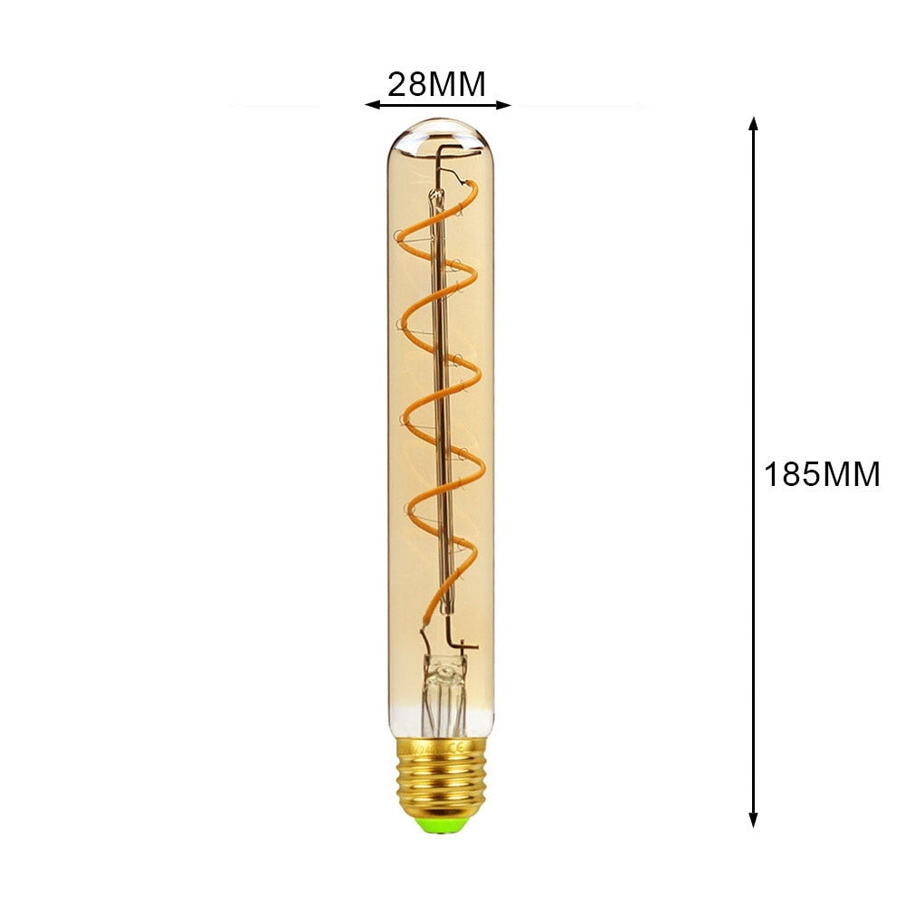 Ampoule Vintage SPIRALE E27 LED 4W 220V blanc chaud Bulb Retro