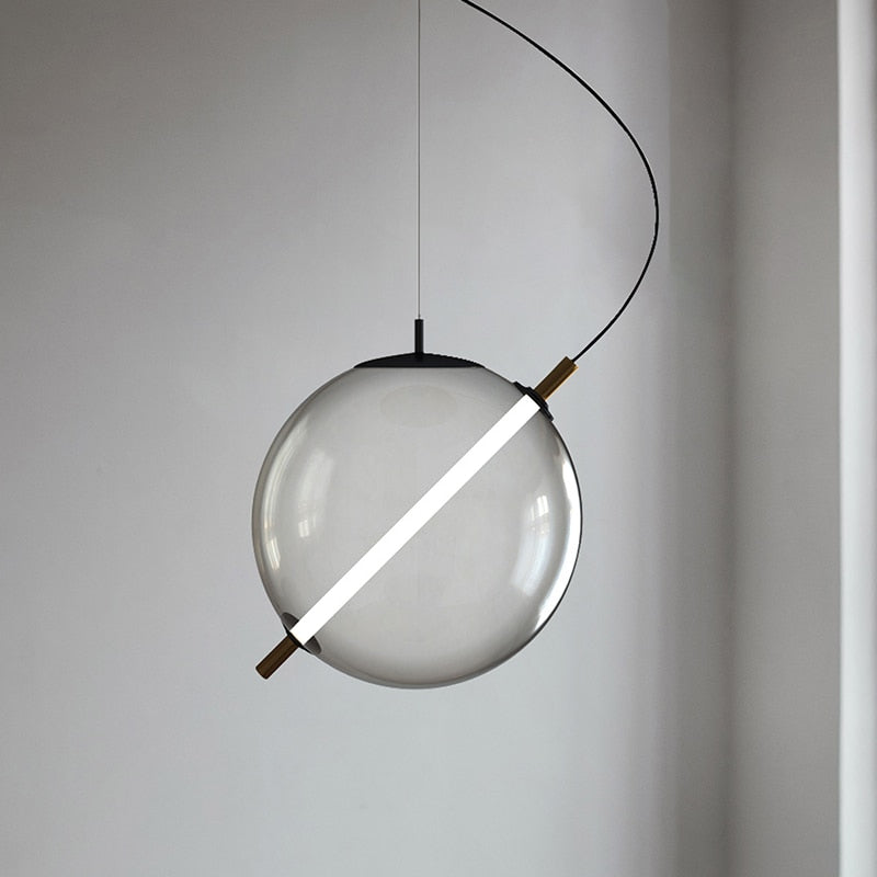 Suspension LED en verre design