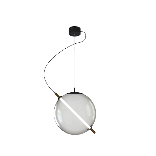 Suspension design LED en verre ORBITE