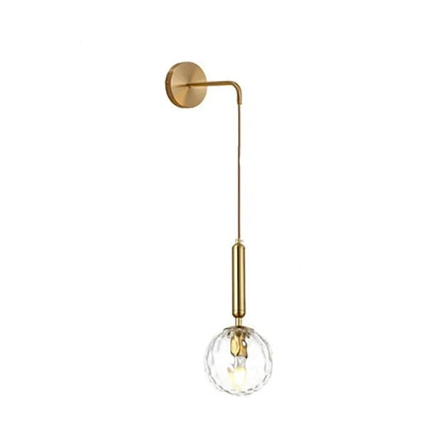 Hanging wall light in gold or black metal ELZA