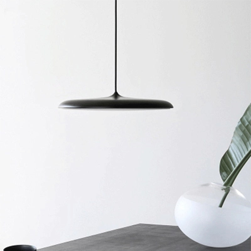 Suspension LED en métal design Scandinave Saucer