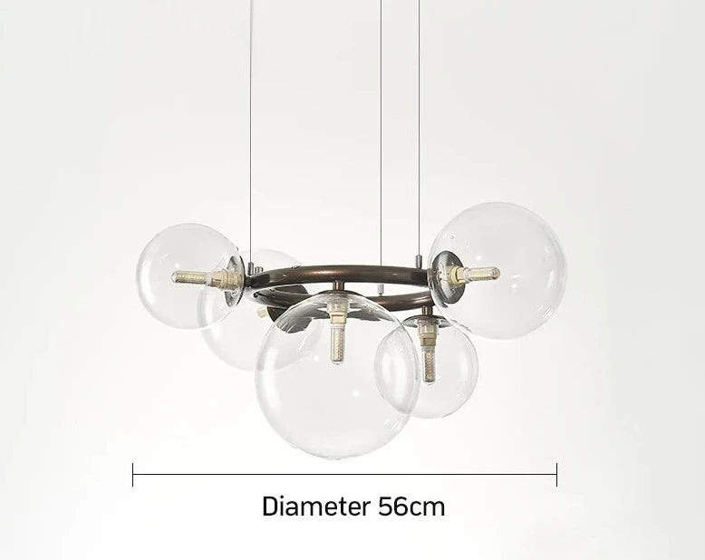 47312264626519|47312264659287 Suspension design en métal et globe en verre MULTI 5