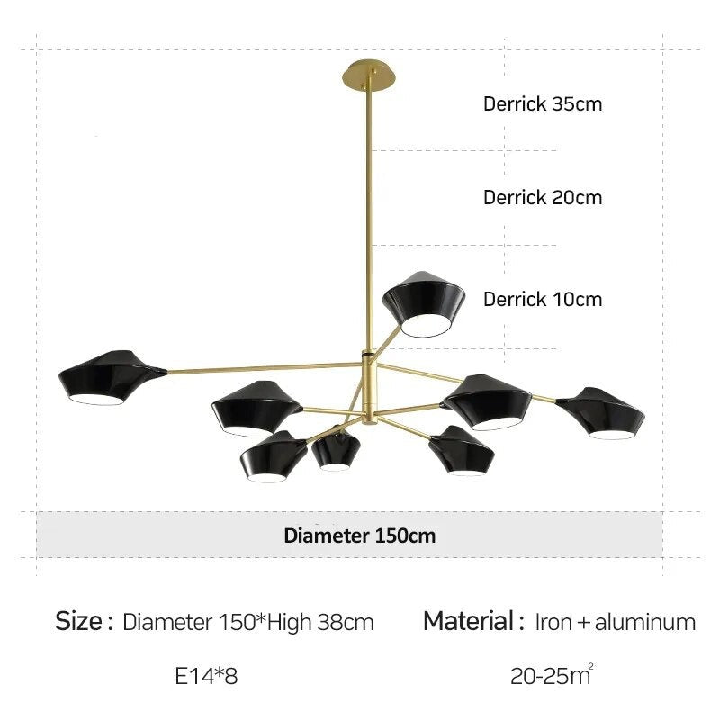 Lustre design direction ajustable en métal L ARRAY