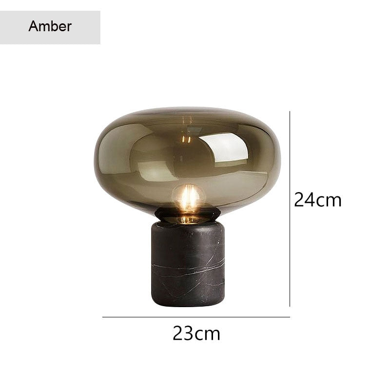 Lampe de table en verre design