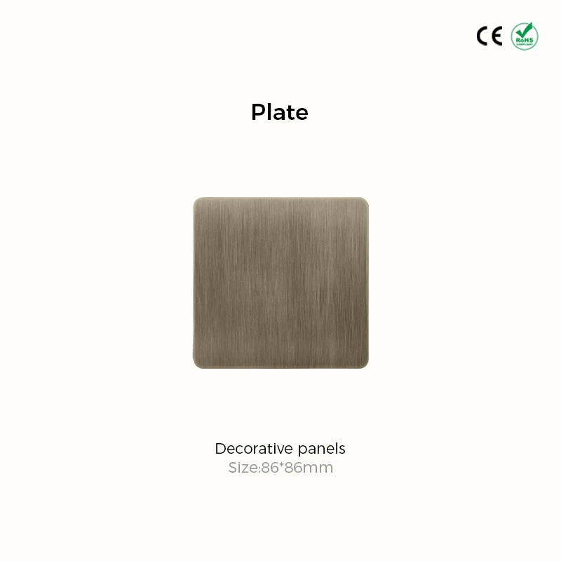 Prises et interrupteurs design à bascule en acier inoxydable bronze effet brossé SPS10