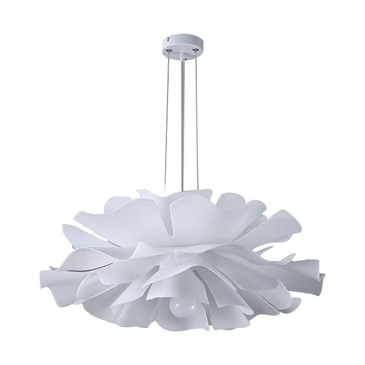 Suspension blanche design avec abat-jour en acrylique LILY