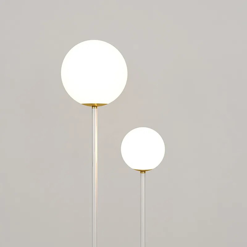 Lampadaire design LED en métal avec deux globes MILA