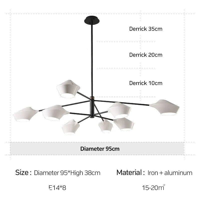 Lustre design direction ajustable en métal L ARRAY