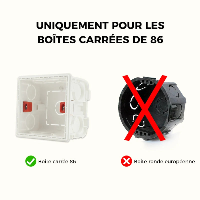 Prises et interrupteurs design à poussoir en acier inoxydable noir mat SS21