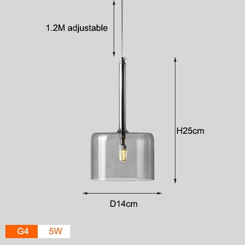 Suspension en verre design