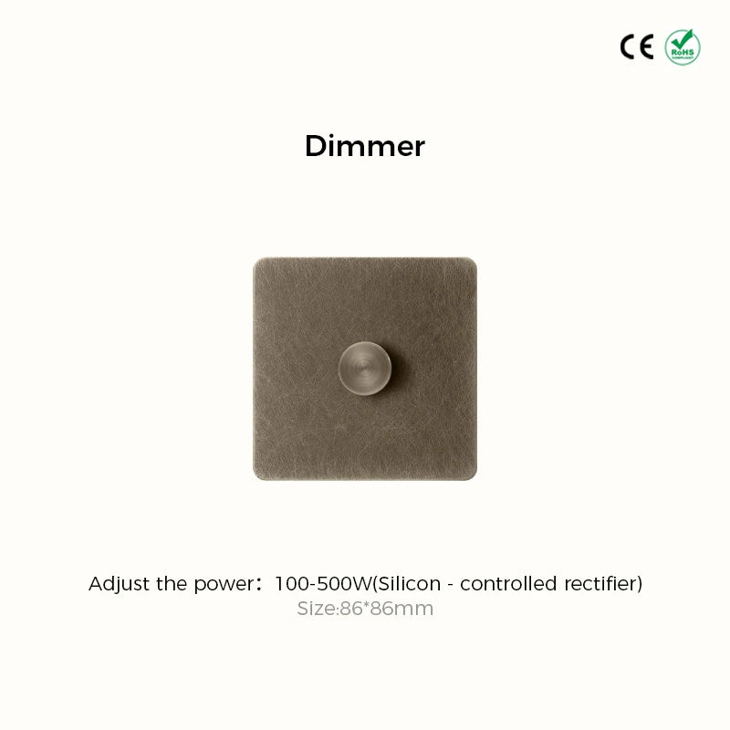 Prises et interrupteurs design à bascule en acier inoxydable bronze effet vieilli SPS12