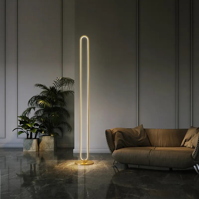 Lampadaire design LED en laiton LENNOX