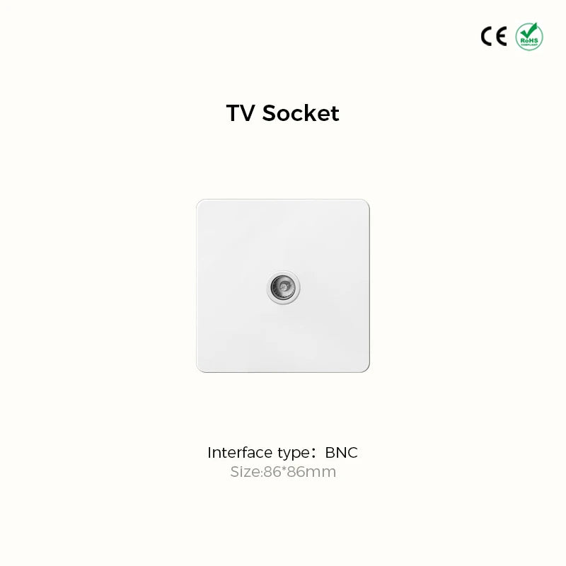 Prises et interrupteurs design à bascule doré en acier inoxydable blanc mat SKS12