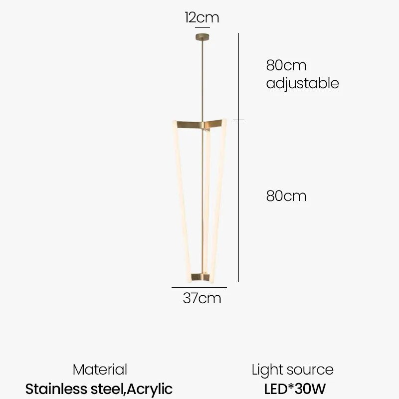 Suspension vertical LED design futuriste en métal OMVENDT