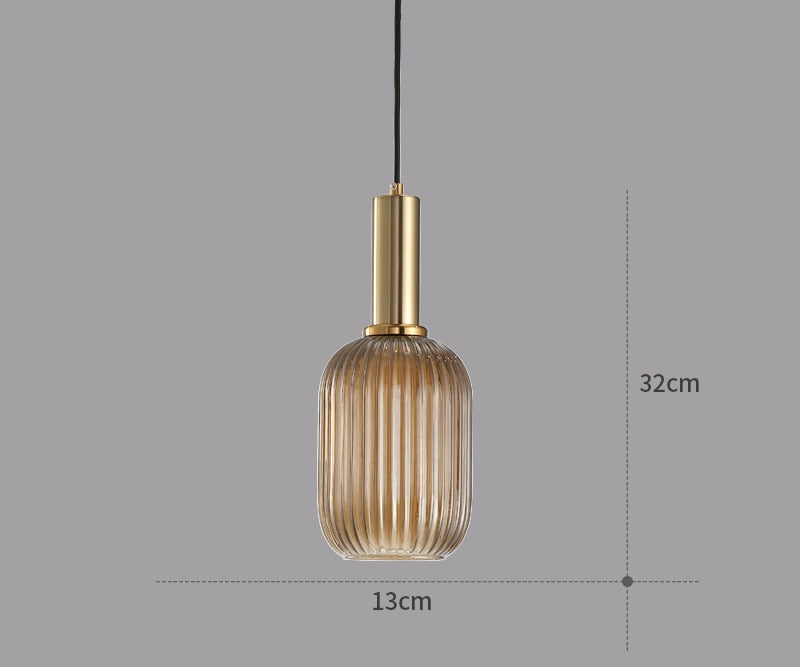 Suspension en verre design