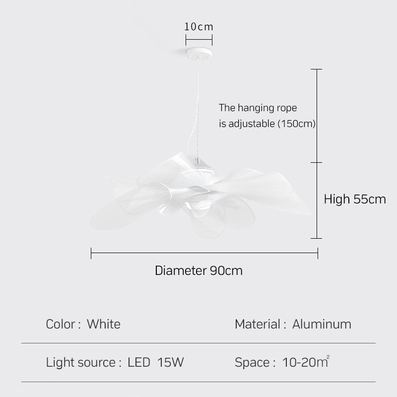 Suspension LED design en acrylique L'orchestre