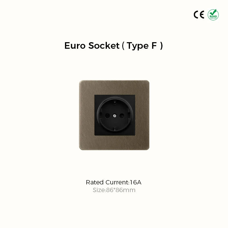 Prises et interrupteurs design à bascule en acier inoxydable bronze effet vieilli SPS12