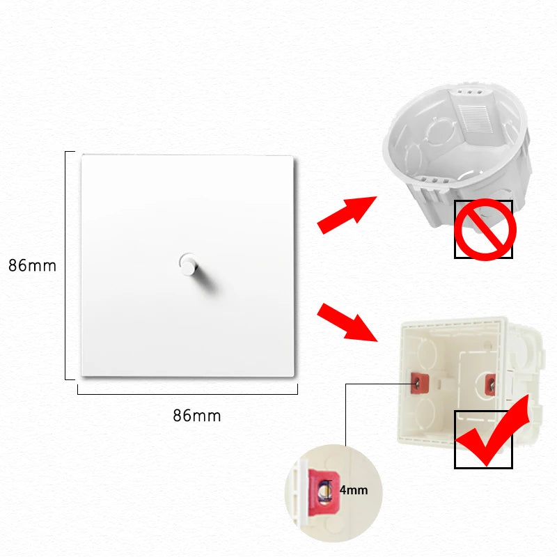 Prises et interrupteurs à bascule en acier inoxydable blanc SBS11