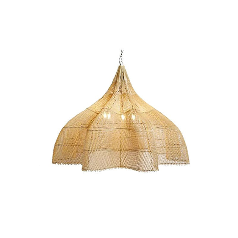 Suspension en rotin naturel DESIGN NOIR - beige