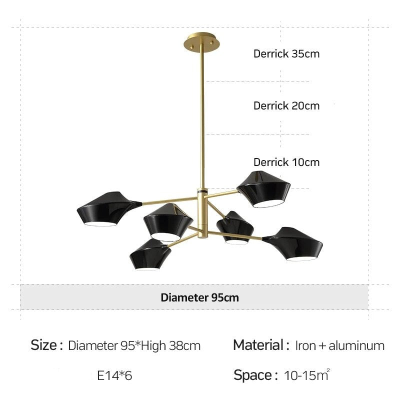 Lustre design avec direction ajustable en métal M ARRAY