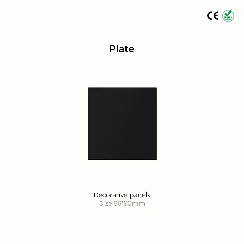 Prises et interrupteurs design minimaliste à bascule en acier inoxydable noir mat SVS13