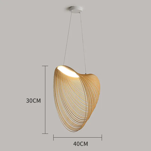 Lámpara colgante LED de madera de diseño moderno UVA