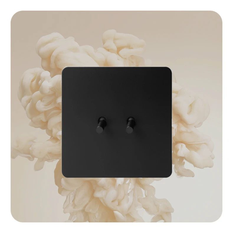 Prises et interrupteurs design minimaliste à bascule en acier inoxydable noir mat SVS-R13