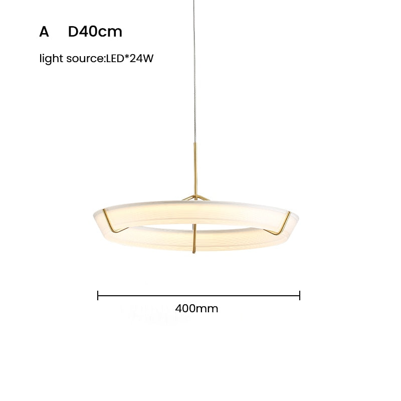 Suspenion LED design Nordic en acrylique Ovni