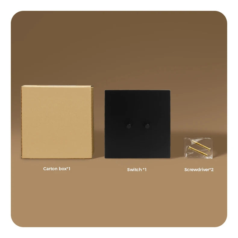 Prises et interrupteurs design minimaliste à bascule en acier inoxydable noir mat SVS13