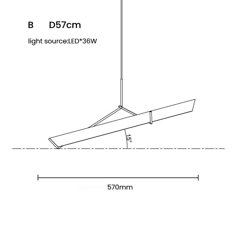 Suspenion LED design Nordic en acrylique Ovni