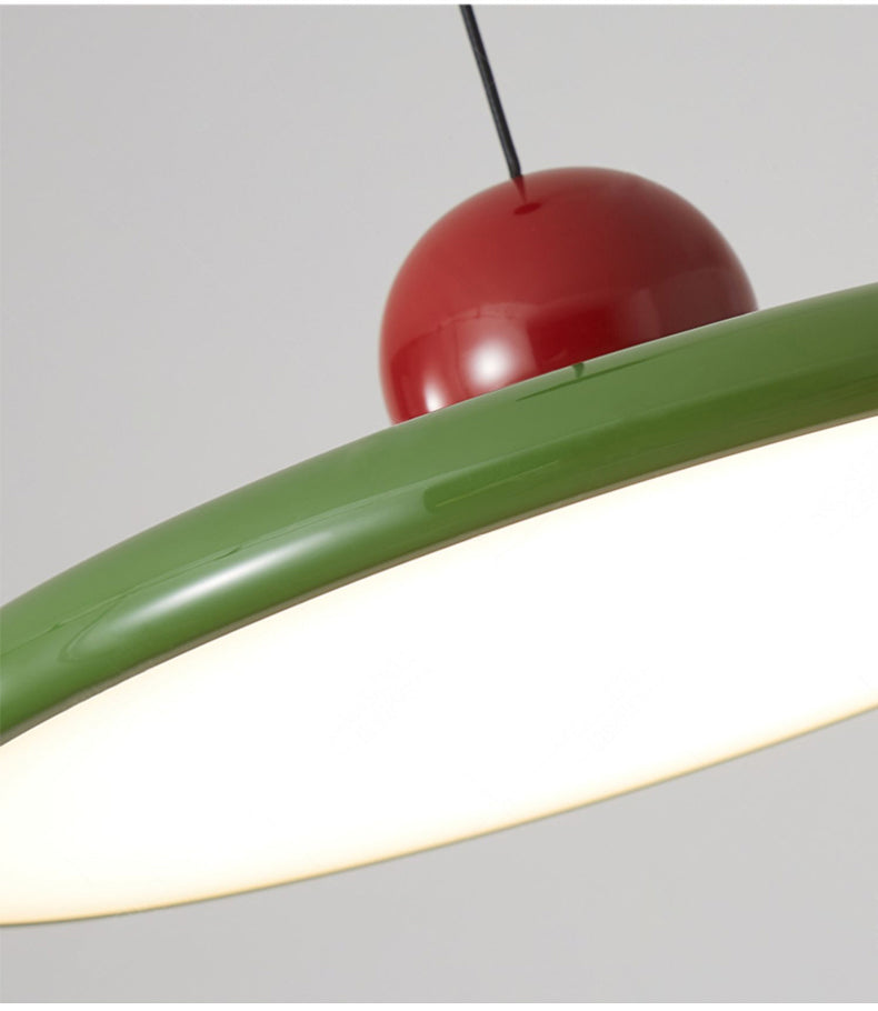 Suspension LED en métal VERTE ET ROUGE DESIGN