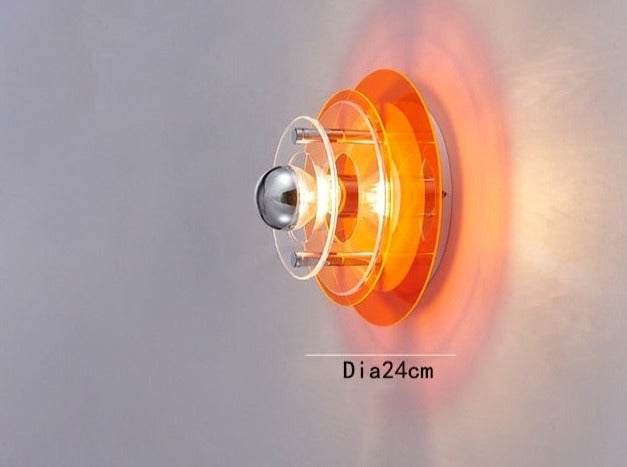 Retro acrylic designer wall light