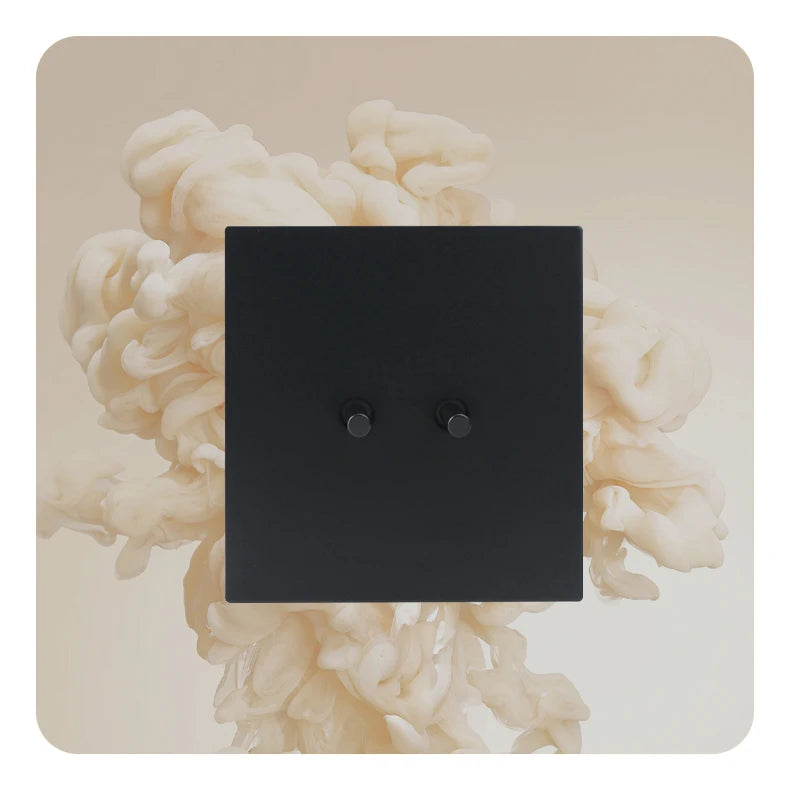 Prises et interrupteurs design minimaliste à bascule en acier inoxydable noir mat SVS13