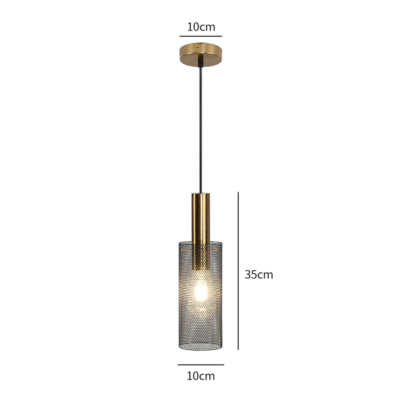 Suspension design industrielle en métal perforé GRADA