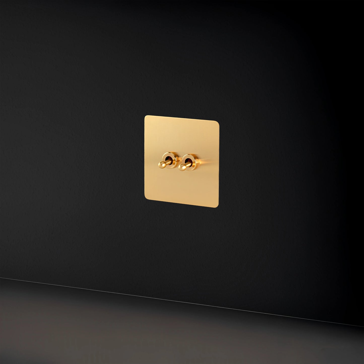 Prises et interrupteurs design à bascule en acier inoxydable doré effet brossé SXS12