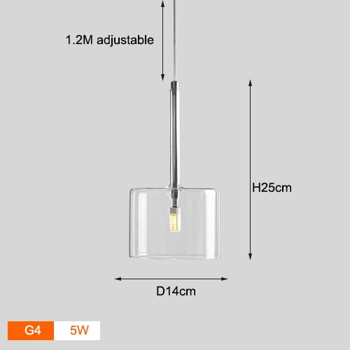 Suspension en verre design