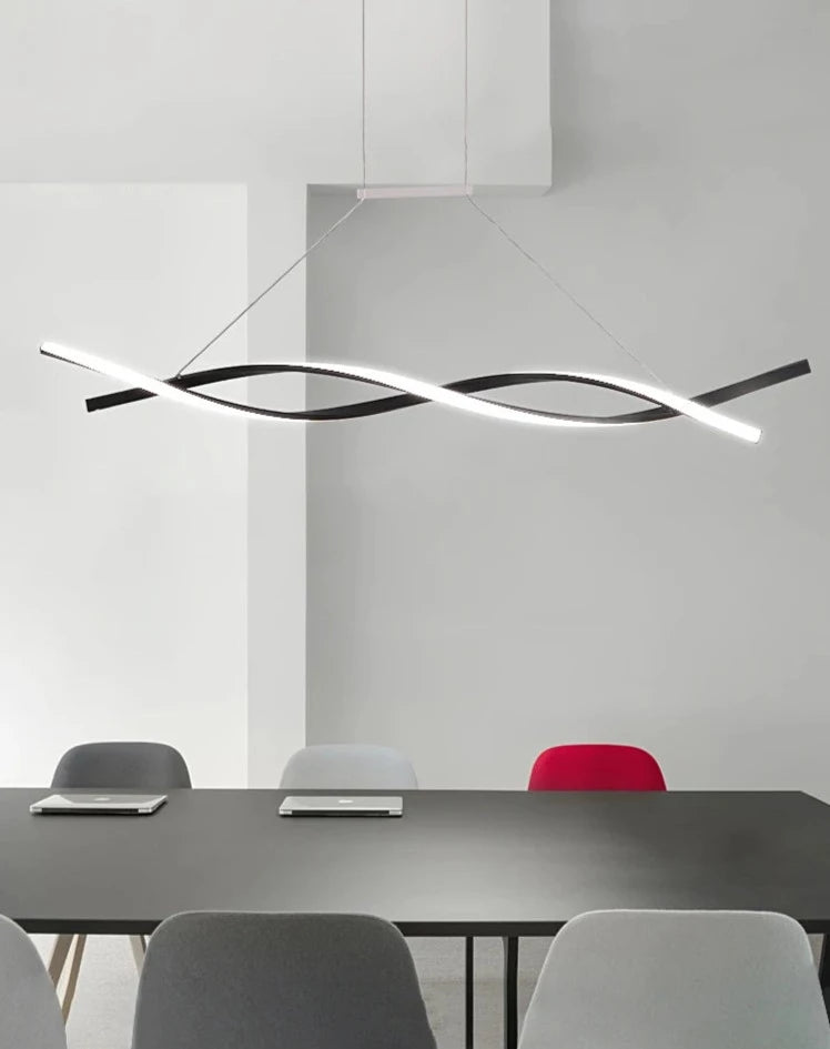 Lustre design LED en aluminium spirale VULNA