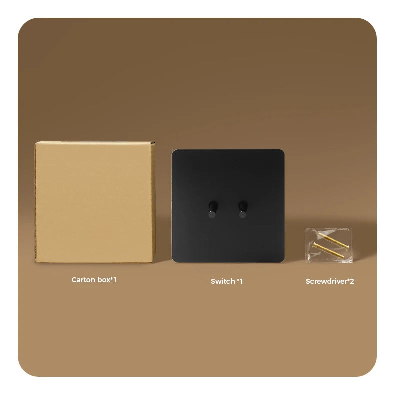 Prises et interrupteurs design minimaliste à bascule en acier inoxydable noir mat SVS-R13