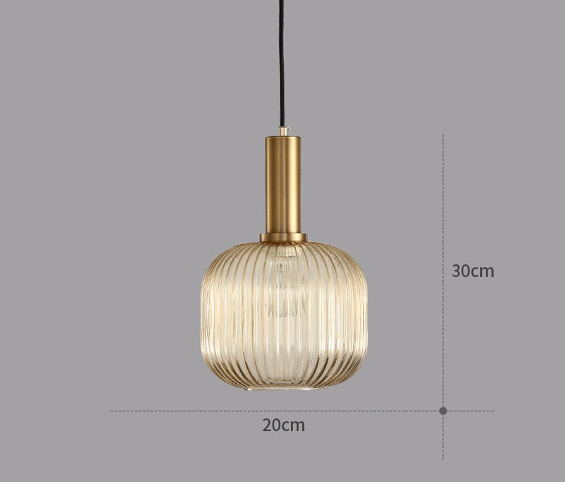 Suspension en verre design