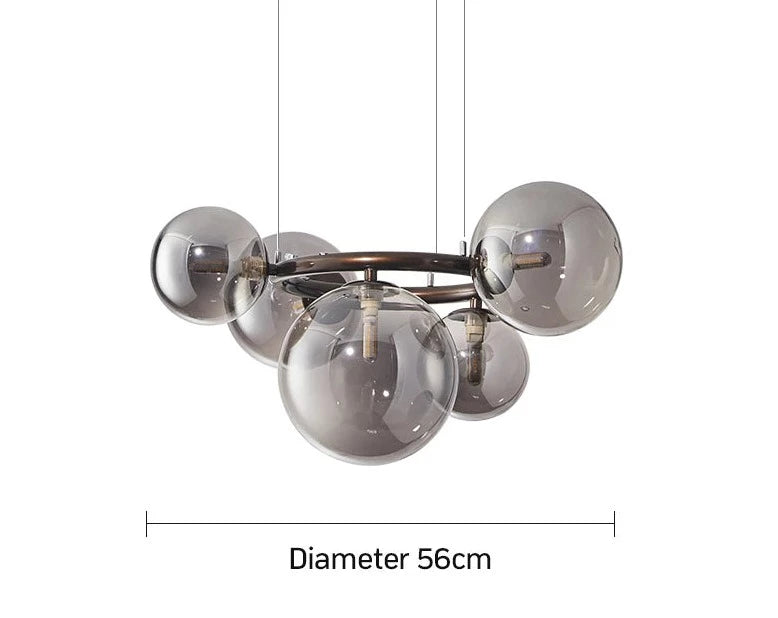 47312264692055|47312264724823 Suspension design en métal et globe en verre MULTI 5