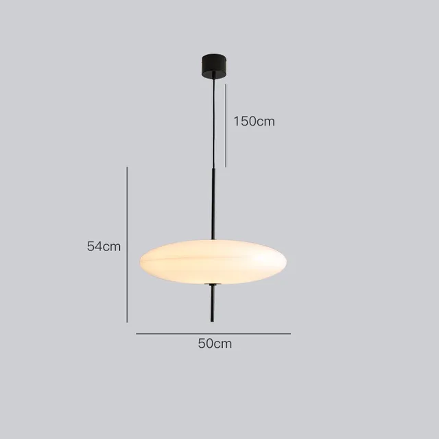 Lámpara colgante LED minimalista en acrílico opalino KENDO