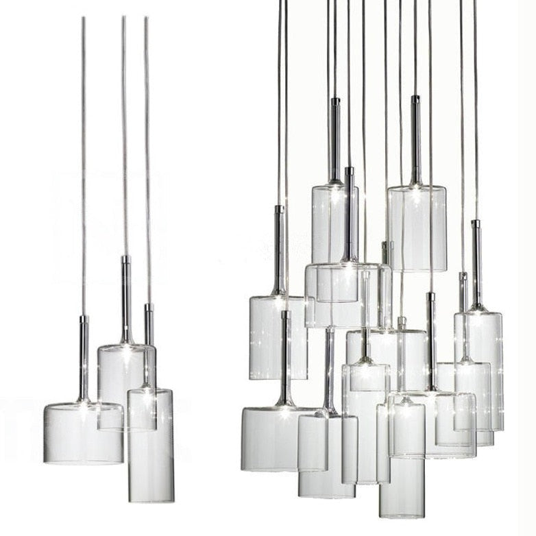 Suspension en verre design