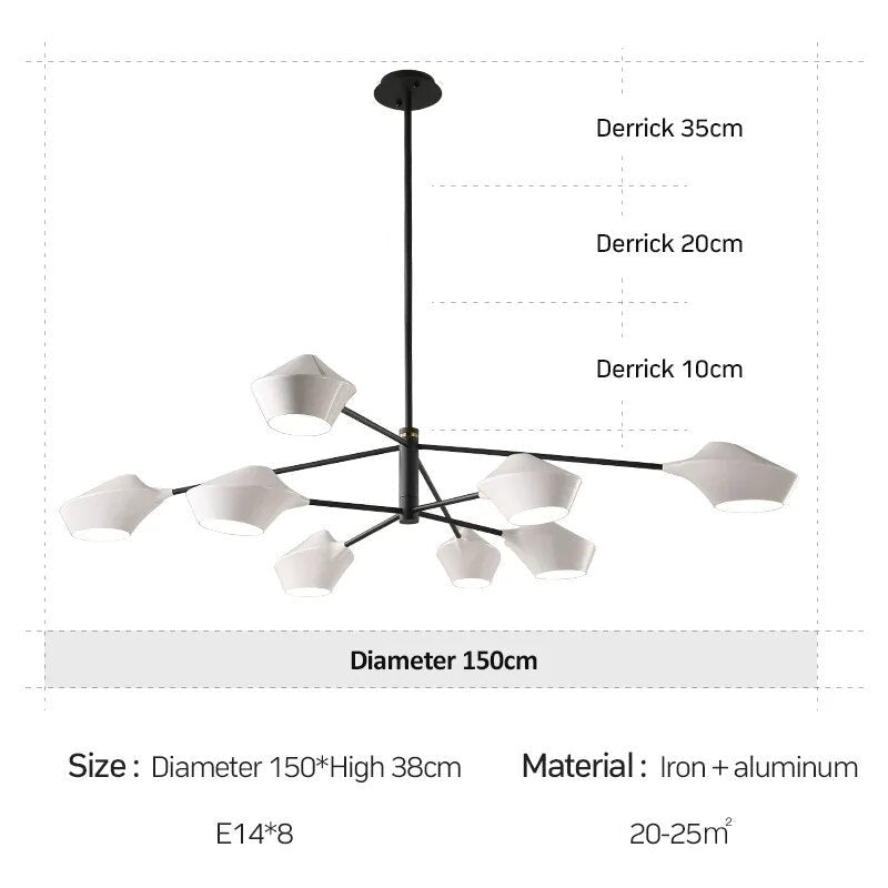 Lustre design direction ajustable en métal L ARRAY