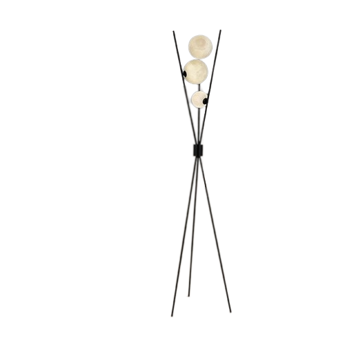 Lampadaire minimaliste moderne LED en métal avec abat-jours en verre SILLO