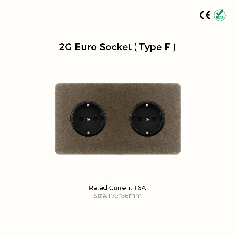 Prises et interrupteurs design à bascule en acier inoxydable bronze effet vieilli SPS12