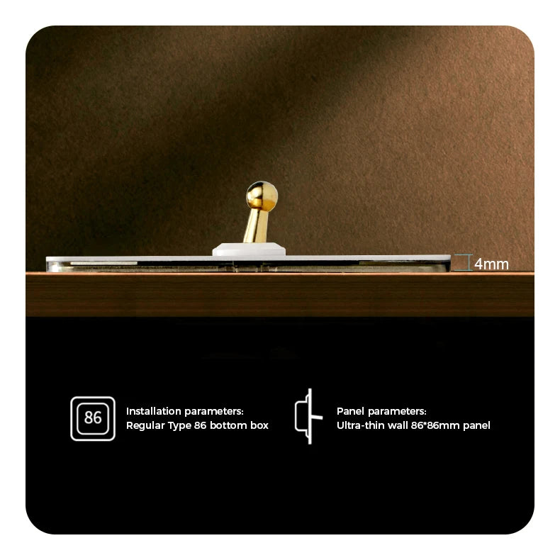 Prises et interrupteurs design à bascule doré en acier inoxydable blanc mat SKS12